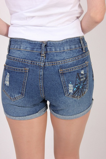 Шорты женские YiLiangfang 306 джинс