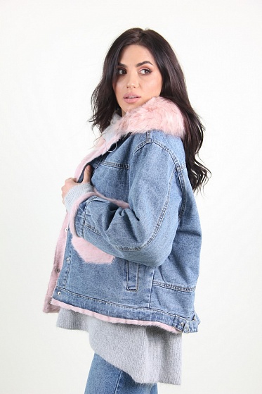 Куртка женская Джинс Yuyanfushi 9870 искусственный мех