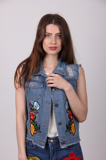 Жилетка женская ClassicFashion 822 джинс