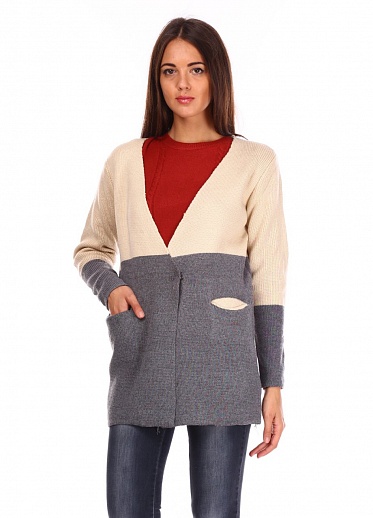 Кардиган женский LadiesFashion 80008 с карманами по бокам
