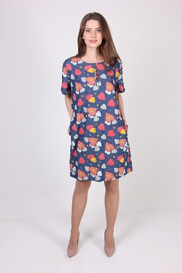 Туника женская LadiesFashion 3334 с пуговицами