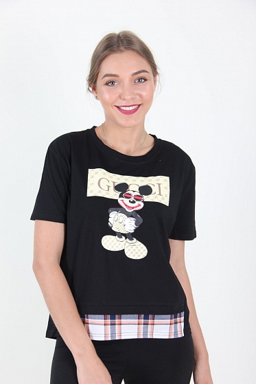 Футболка женская HanEMay 1605 с принтом