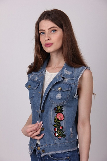 Жилетка женская ClassicFashion 806 джинс