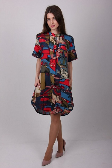 Туника женская LadiesFashion 3346 с пуговицами