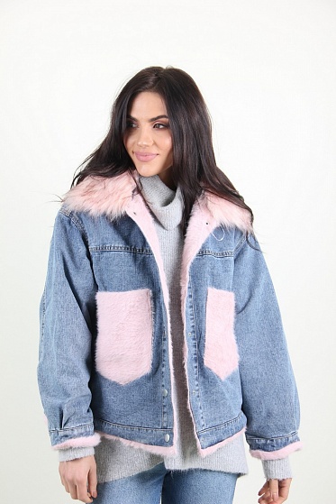 Куртка женская Джинс Yuyanfushi 9870 искусственный мех