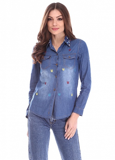 Рубашка женская LadiesFashion 1045 с пуговицами