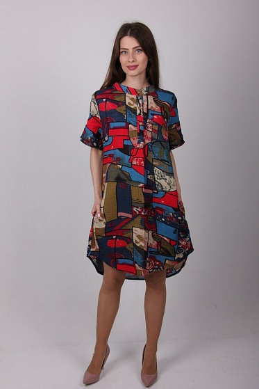 Туника женская LadiesFashion 3346 с пуговицами