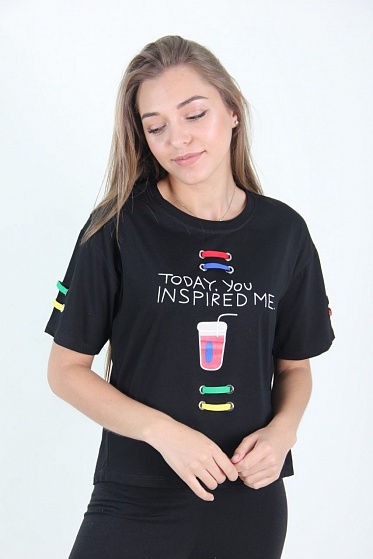 Футболка женская LhuiYiCao 5006 с принтом