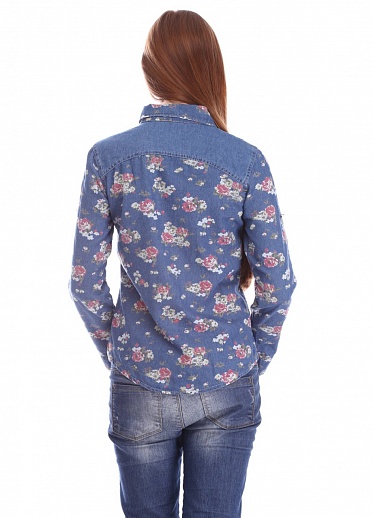 Рубашка женская GinmeiyanFashion 017-1 с пуговицами