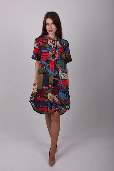 Туника женская LadiesFashion 3346 с пуговицами