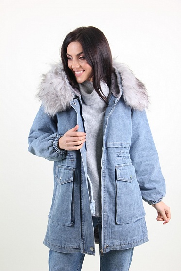 Куртка женская M.J. 1113 с мехом внутри