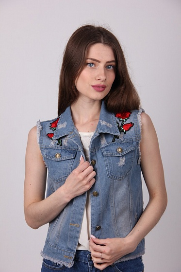 Жилетка женская ClassicFashion 805 джинс