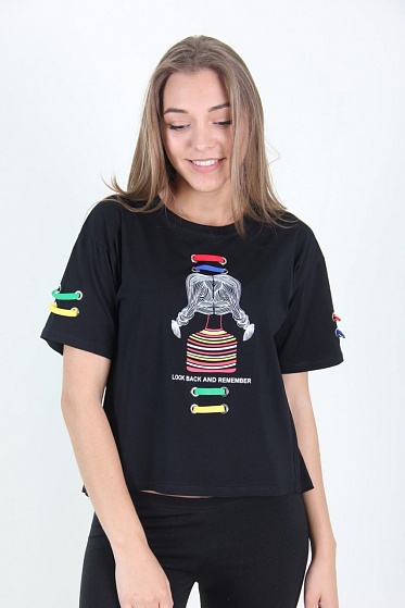 Футболка женская LhuiYiCao 5003 с принтом