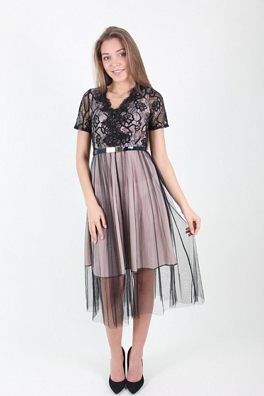 Платье женское LadiesFashion 521 с пуговицами