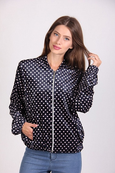Бомбер женский MissFashion 5021 с замком спереди