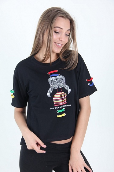 Футболка женская LhuiYiCao 5003 с принтом