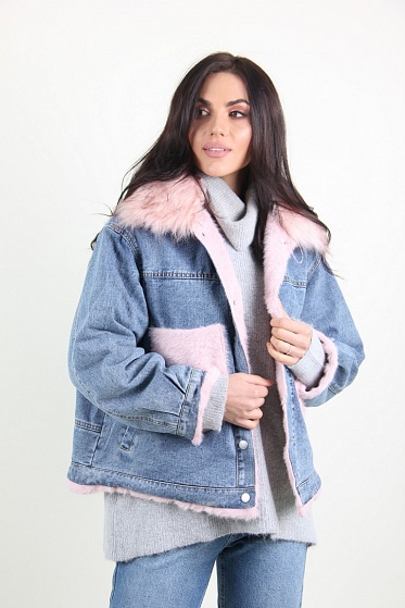 Куртка женская Джинс Yuyanfushi 9870 искусственный мех