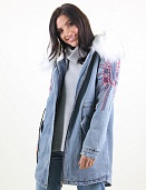 Куртка женская Джинс Lingjeer 6056 с мехом внутри