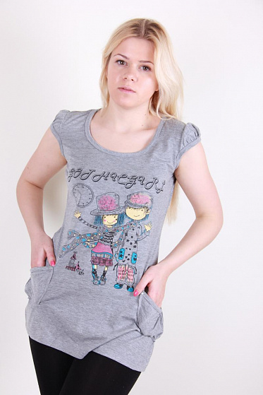 Туника женская Gishang А-212-6801 с принтом