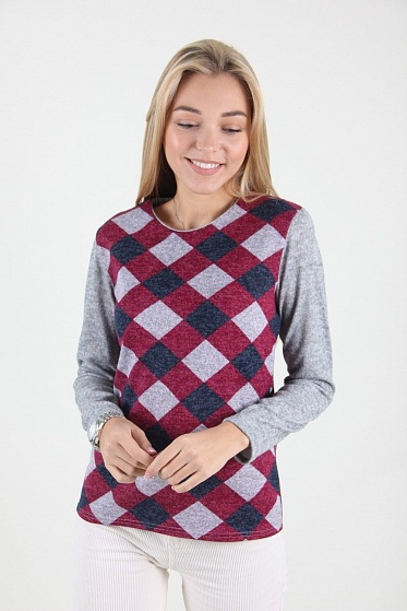 Кофта женская MissFashion 7034 с замком сзади